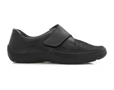 A side view of the Waldlaufer Henni Soft, in Black.