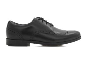 A right-hand side view of the Start Rite Brogue SNR, in Black.
