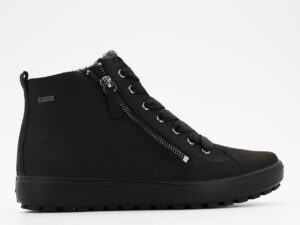A right-hand side view of the Ecco Soft 7 Tred W, in Black.