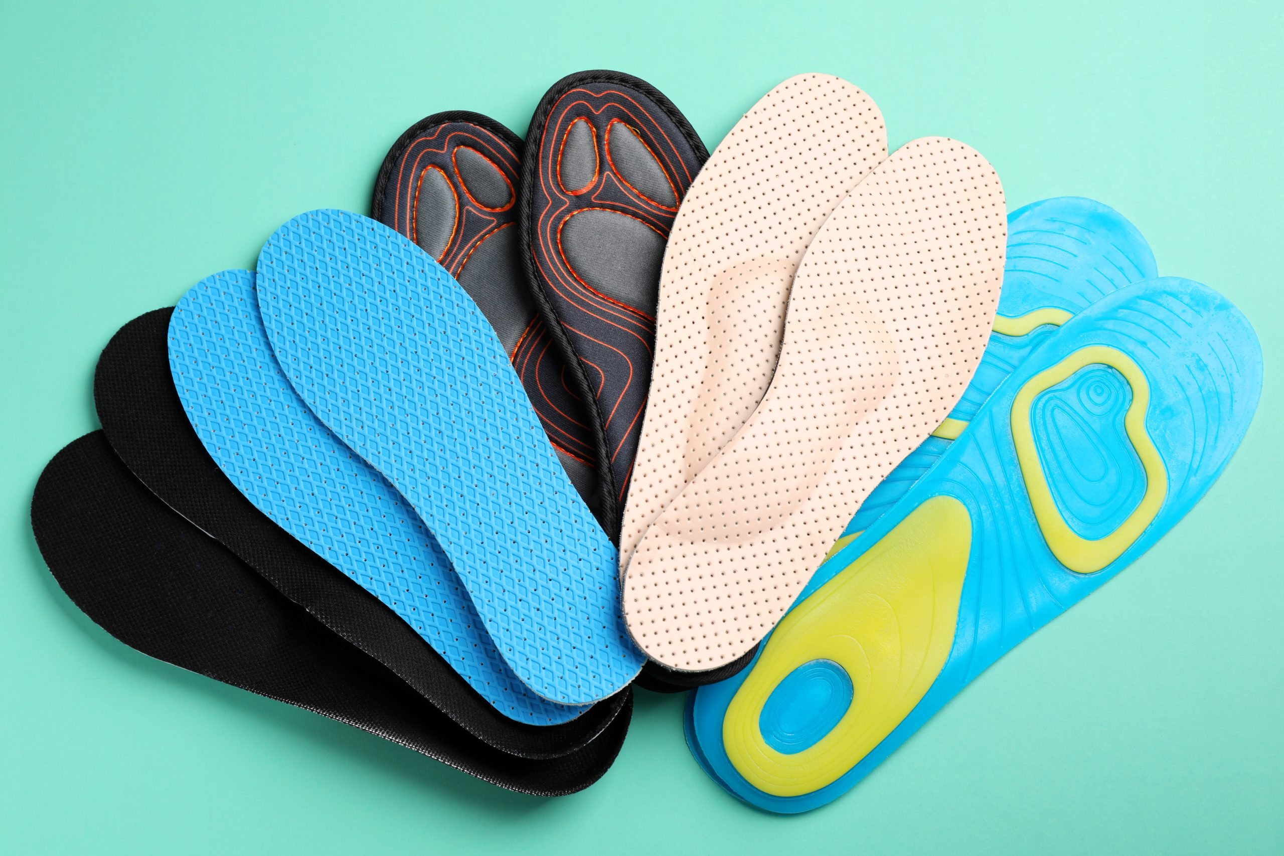 Assorted orthotic inserts to give extra comfort and support. Read this blog to discover the top 7 shoes for orthotics.