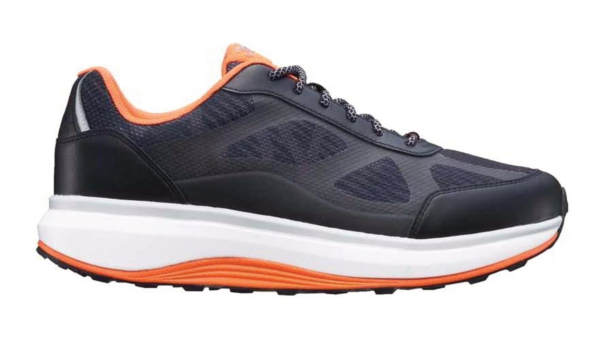 A navy Joya Cancun II shoe, featuring the unique Joya sole technology, providing an optimal balance of stability and flexibility, ideal for reducing symptoms of Morton's neuroma.