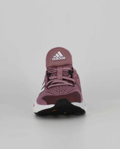 A front view of the Adidas Solarcontrol, in Magic Mauve/Cloud White/Pulse Magenta.