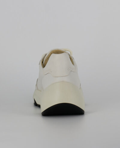 A rear view of the Ecco Chunky Sneaker W, in White.