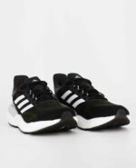 A group view of the Adidas Solarboost 5, in Core Black/Cloud White/Grey Two.