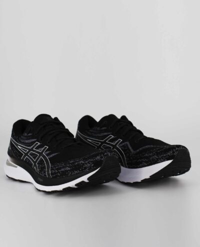 A group view of the Asics Gel Kayano 29, in Black/White.