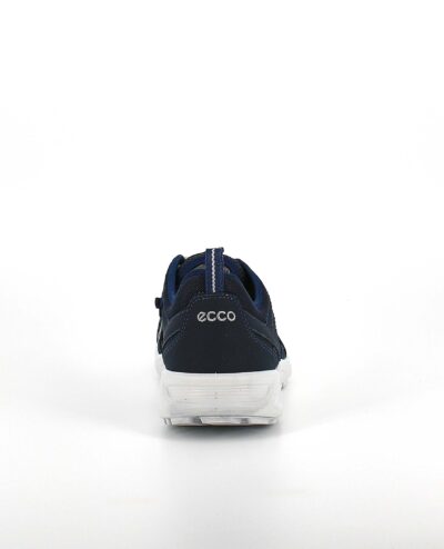 A rear view of the Ecco Terracruise LT M, in Blue.