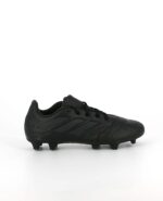 The side of the Adidas Copa Pure.3 Firm Ground, in Core Black/Core Black/Core Black.