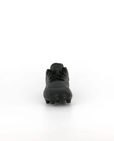 A front view of the Adidas Copa Pure.3 Firm Ground, in Core Black/Core Black/Core Black.