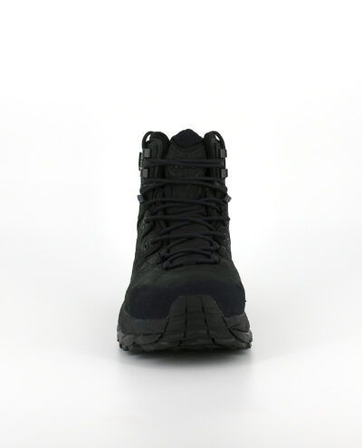 A front view of the HOKA Kaha 2 GORE-TEX, in Black/Black.