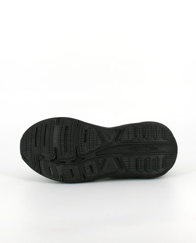 The sole of the Brooks Ghost Max, in Black/Black/Ebony.