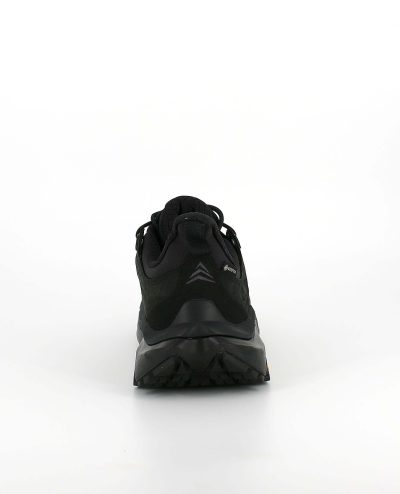 The heel of the HOKA Kaha 2 Low GORE-TEX, in Black/Black.