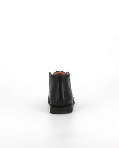 The heel of the Kinysi Charlie, in Black Leather.