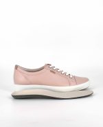 The side of the Ecco Soft 7 W with its insole, in Pink.
