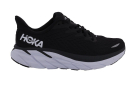 A right-hand side view of the HOKA Clifton 8, in Black/White.