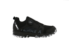 A right-hand side view of the Adidas Terrex Boa, in Core Black/Cloud White/Grey Three.