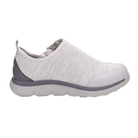 A right-hand side view of the Friendly Shoes Friendly Force, in Light Grey.