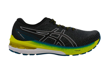 A right-hand side view of the Asics GT 2000 10, in Metropolis/Graphite Grey.
