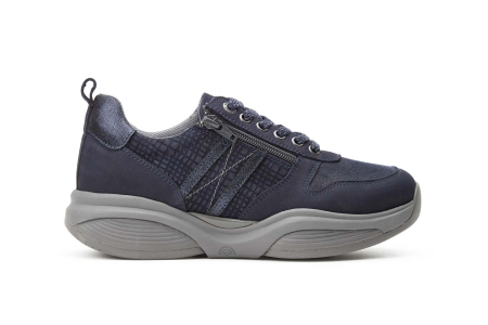 A right-hand side view of the Xsensible SWX3 Lady, in Dark Blue.