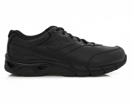 A right-hand side view of the Ascent Vision Right Shoe, in Black.