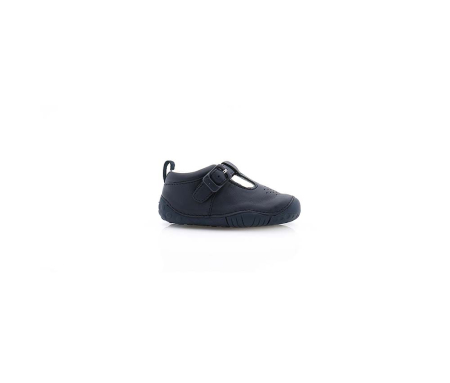 A right-hand side view of the Start Rite Baby Bubble, in Navy Nubuck.