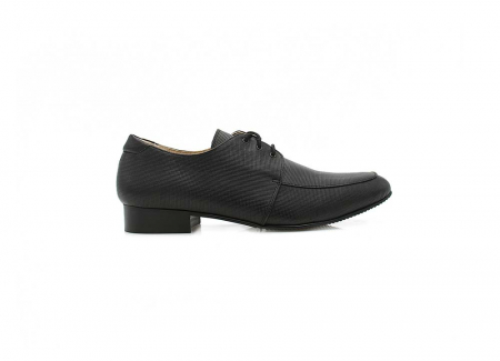 A right-hand side view of the Petasil Liam, in Black Embossed.