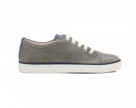 A right-hand side view of the Petasil Tyler, in Grey/Blue.