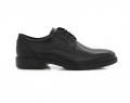 A right-hand side view of the Ecco Lisbon, in Black.