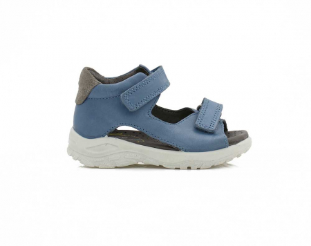 A right-hand side view of the Ecco Peekaboo, in Retro Blue.