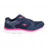 A right-hand side view of the Friendly Shoes Excursion Low-top, in Navy/Pink.
