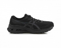 A right-hand side view of the Asics Gel Kayano 28, in Black/Graphite Grey.